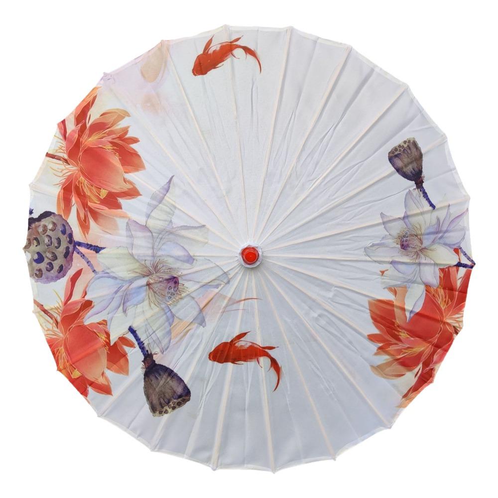 70 Cm Silk Cloth Women Umbrella Chinese Style Chinese Oil Paper Umbrella  Photograph Prop