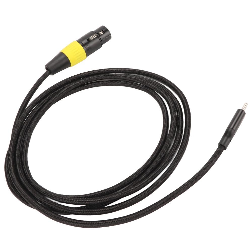 Flexible XLR to USB C Cable 3 Pin XLR USB C Microphone Cable XLR Female Connector Cable  For Tablet