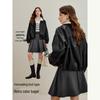 INMAN Minimalist Stand Collar Faux Leather Jacket