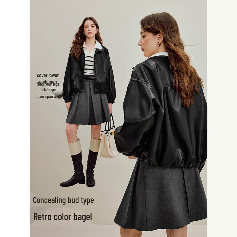 INMAN Minimalist Stand Collar Faux Leather Jacket