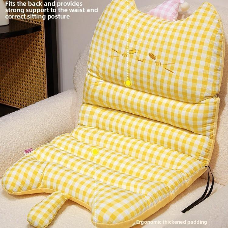 Office And Cozy Study Seat Pad With Bubble Checkered Pattern Plush Toy Gift