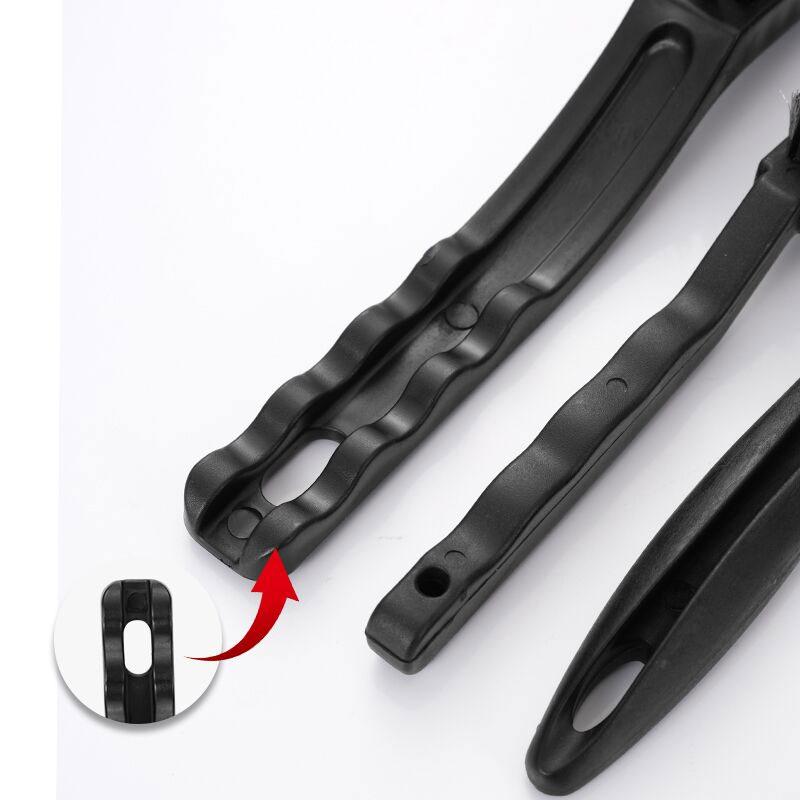 2 Stück Mini-Drahtbürsten für die Automobilreinigung Schweißschlacke und Rost Edelstahl Messing Bürsten-Set Gebogener Griff Kratzbürste