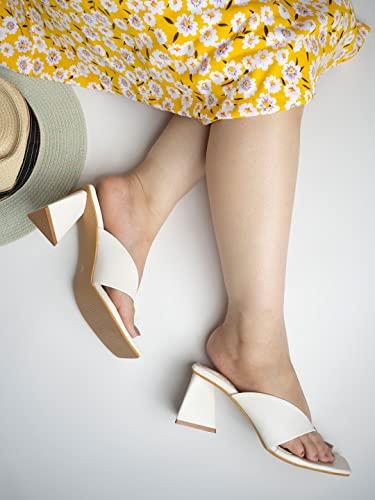 Shoetopia Women S Block Heel Sandal 5 UK белый