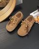 Retro Fashion Versatile Baotou Women's Autumn New Thick-soled Heightening Baotou Doudou Shoes