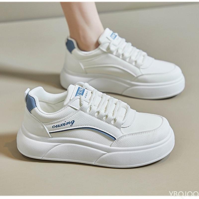 Women's sports shoes for spring autumn casual breathable comfortable  round toe thick sole height increasing women's shoes