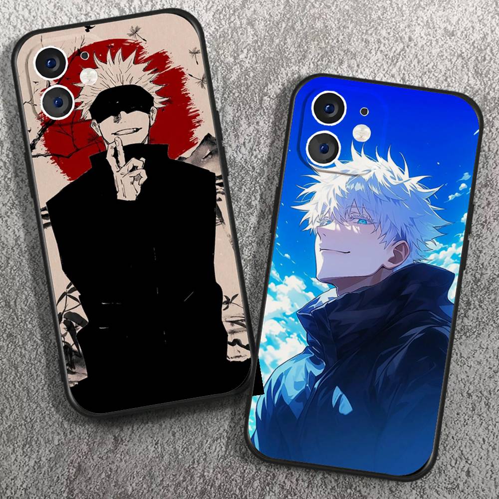 Satoru Gojo Anime Jujutsu Kaisen Phone Case For IPhone 17 Air 16 15 14 13 Pro Max 11 12 Black Silicone Cover