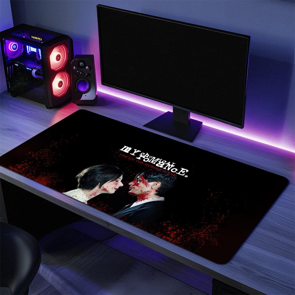 My C-Chemical Romance Band Mouse Pad Desk Mat Large Non-slip Anti-fray Keyboard Ergonomic Office Rubber PC Home Custom