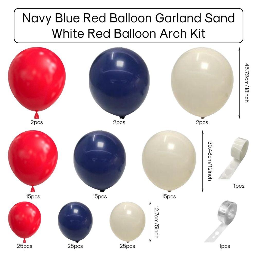 Royal Blue Red White and Blue Balloons  Birthday DIY Garland Kit  Men
