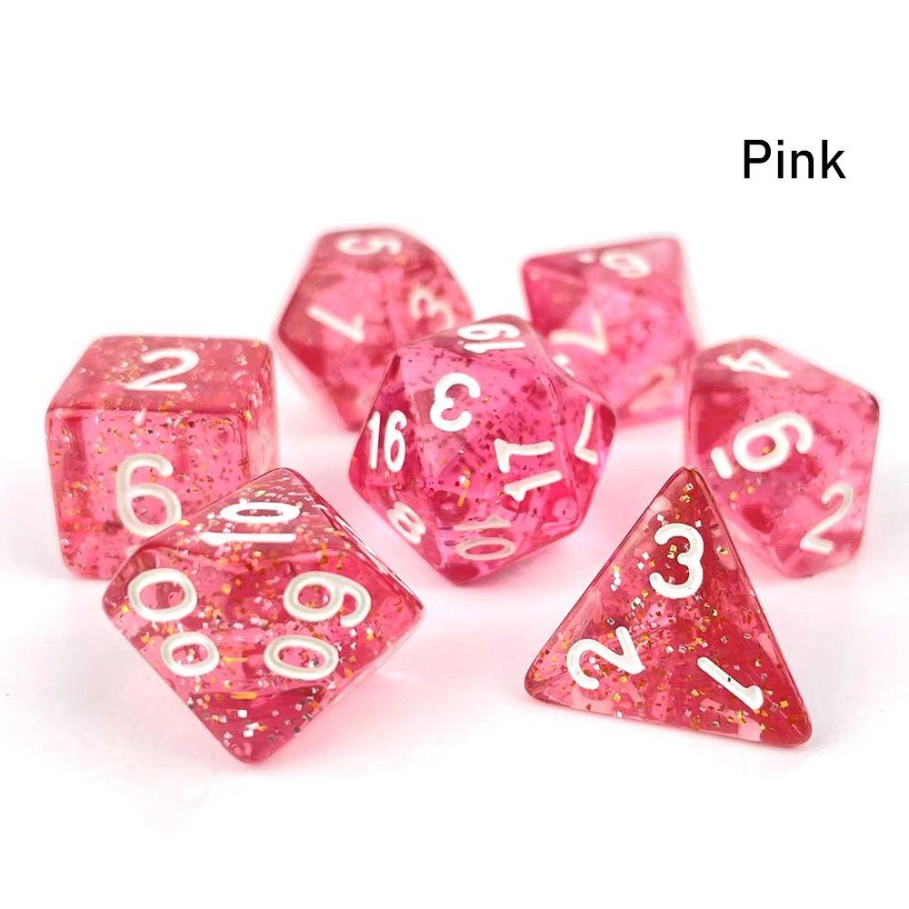 Multifaceted Digital Dice Set Double Colors Acrylic Table Game Opaque Polyhedral Dices for DND Dice Tabletop Role-Playing Game