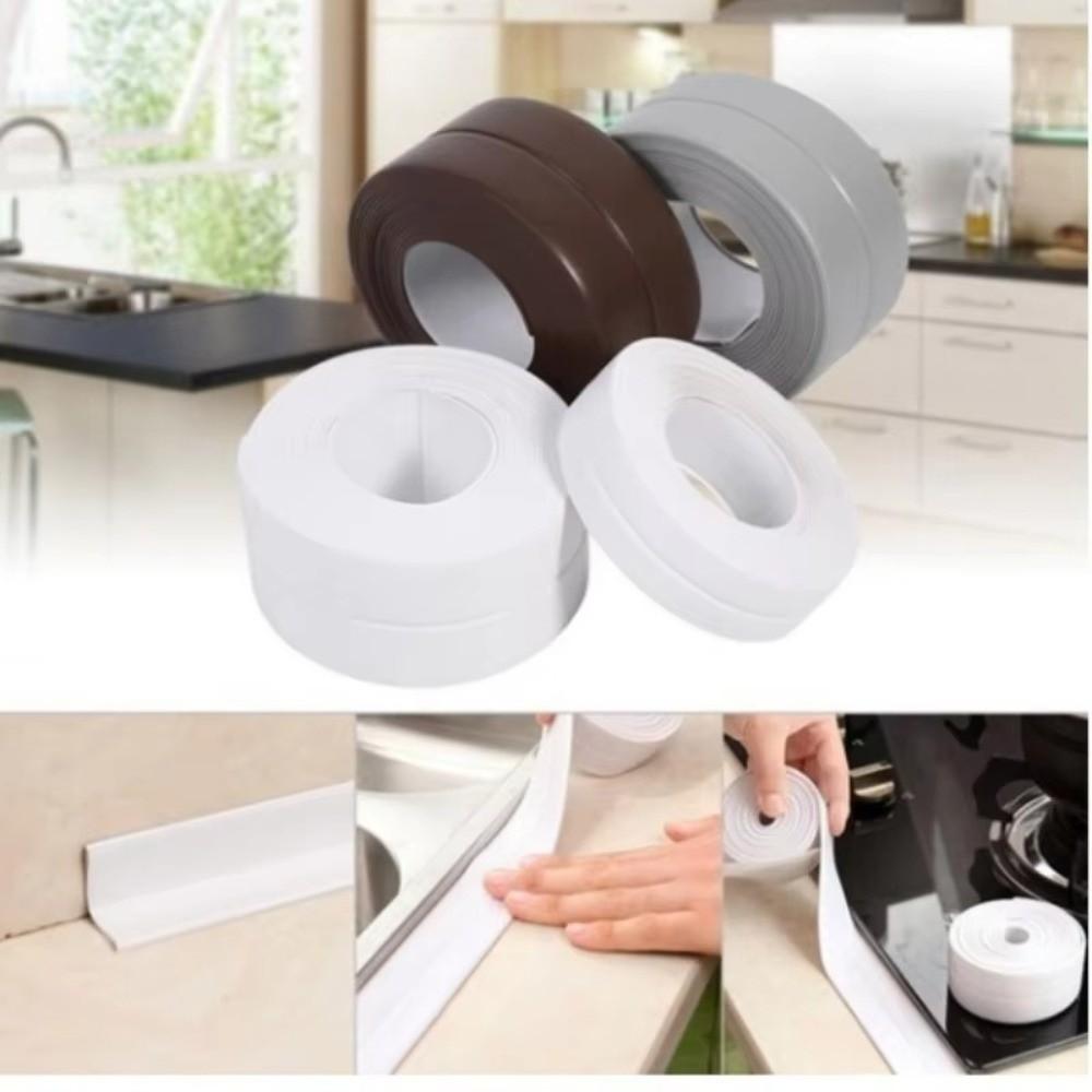 Tape Caulk Strip PVC Sealing Tape Seal Gap Durable Waterproof Tape Self Edge 3.2M Length Self Adhesive Strip for Countertop Edge