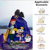1PC Custom Name Blanket Dexter Power Adventure Flannel blankets Patterns Throw Blanket All-Season Soft Gift for Couch, Bed, Camping, Birthday gifts