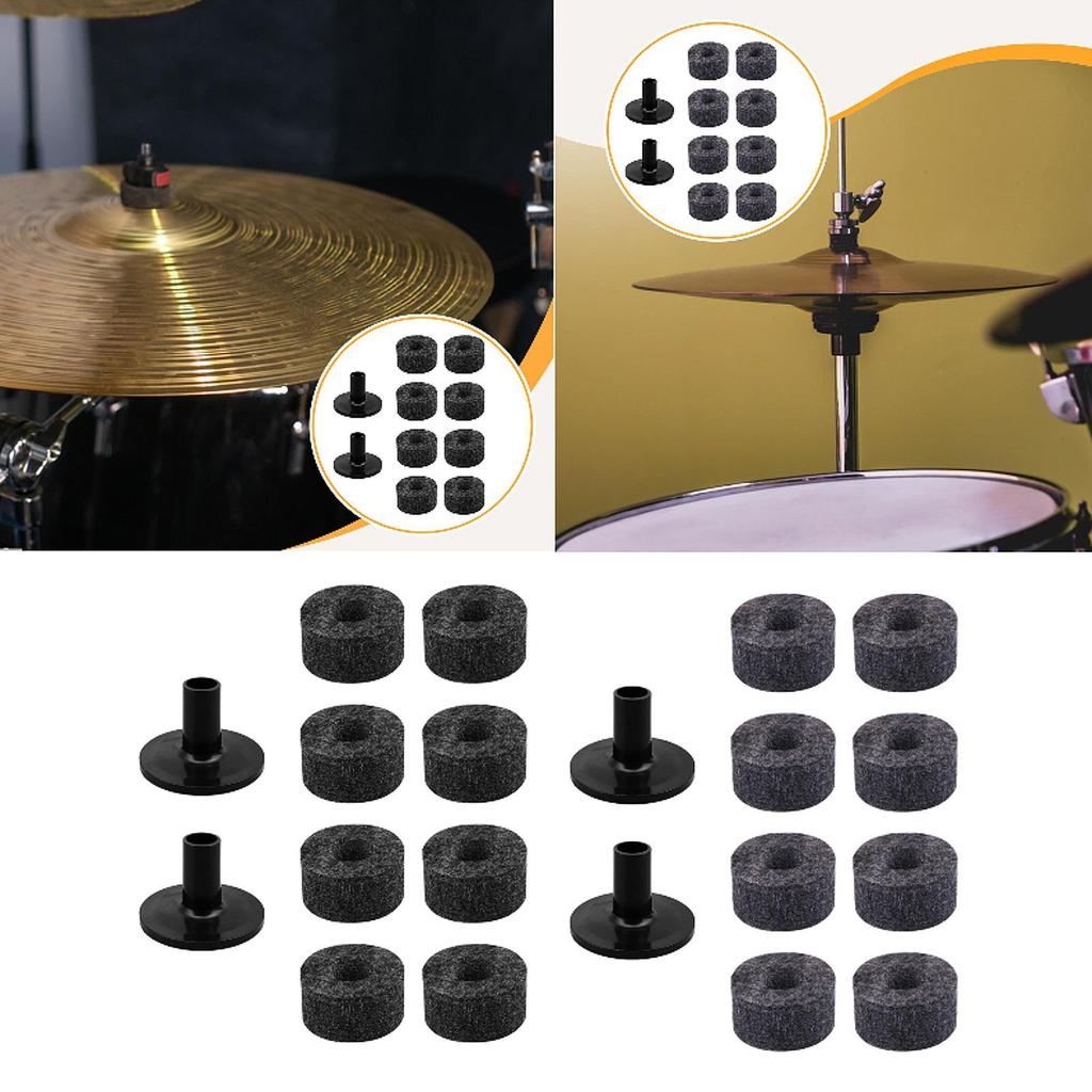 10x Cymbal Accessory Easy Installation Drum Accessories Cymbal Stand Felt Pads for Stage Concert Show Musician