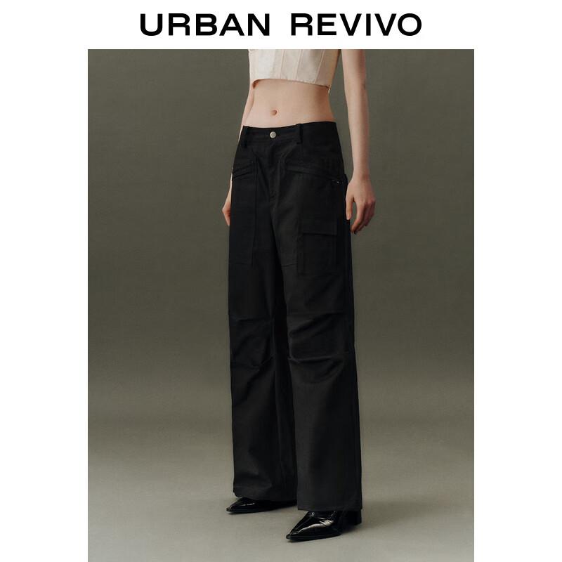 UR 2024 Spring Women's Multi-Pocket Wide-Leg Pants