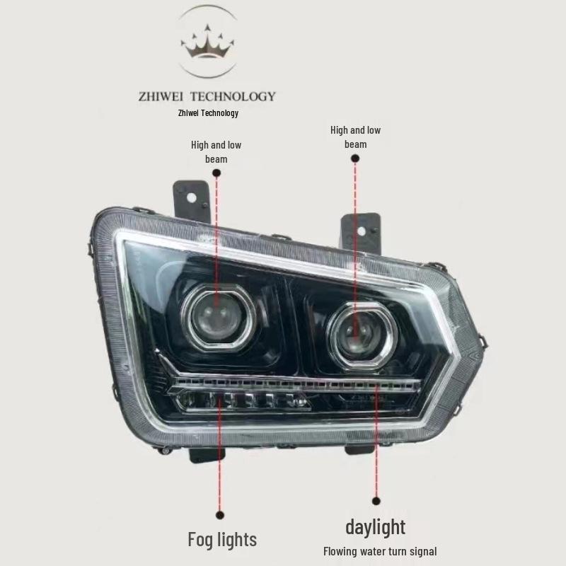 ETX17 Dump Truck LED Dual Lens Headlight Assembly - Super Bright Passenger Side Headlight