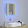 VidaXL LED Bathroom Mirror Cabinet Sonoma Oak 40x12x45 Cm Acrylic 804951