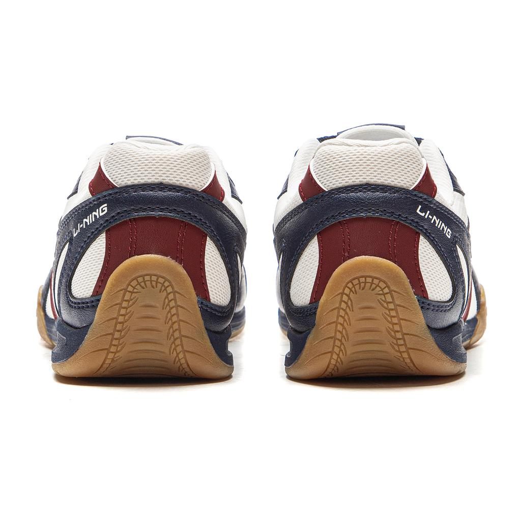 Li Ning Retro Klassiska Ballerinaskor Bekväma Lätta Mjuka Elastiska Halkfria Slitstarka Fritidsskor Dam flats Vit Blå AGLV204-4