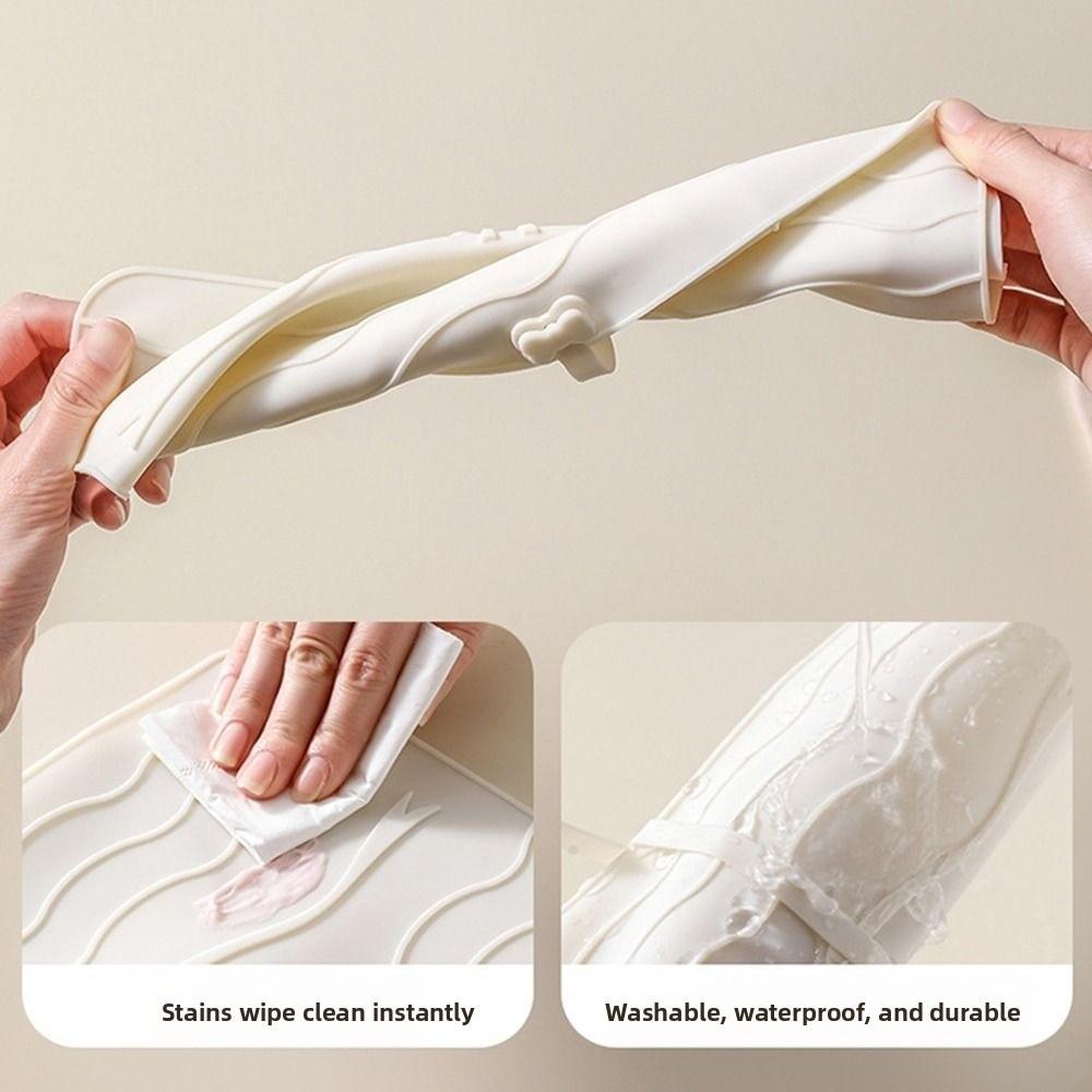 2 In 1 Hair Curler Storage Bag Folding Heat Resistant Mat for Hair Care Tool