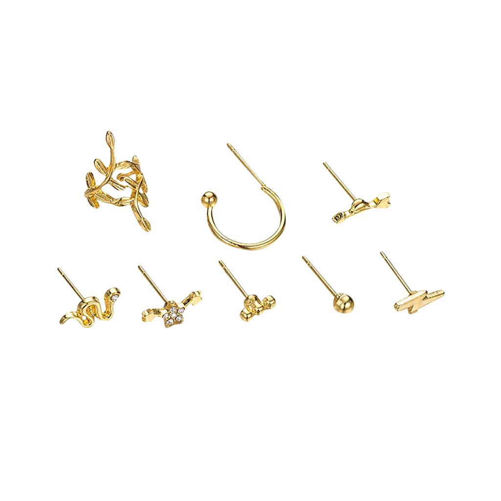 Women Fashion Personality Earrings Ear Eendants Set