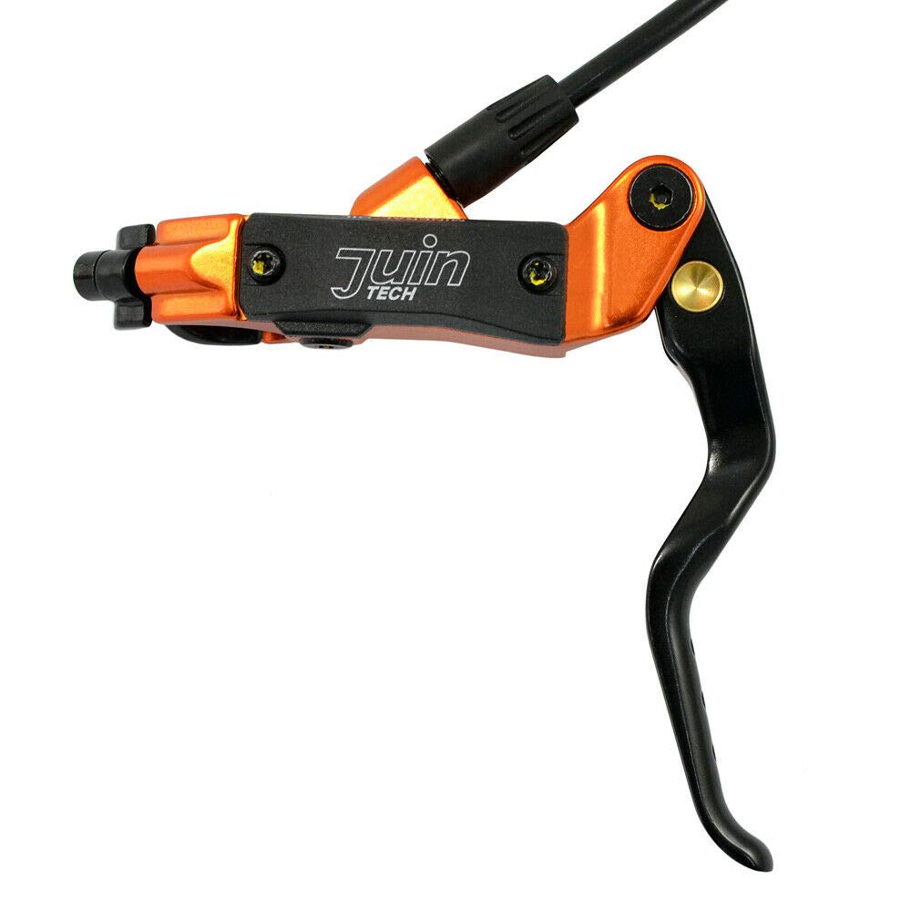 JUIN TECH DB1 MTB Hydraulic Disc Brake JT2269 E-bike Dual-Piston Set(F+R) w/160mm Rotor, Orange,