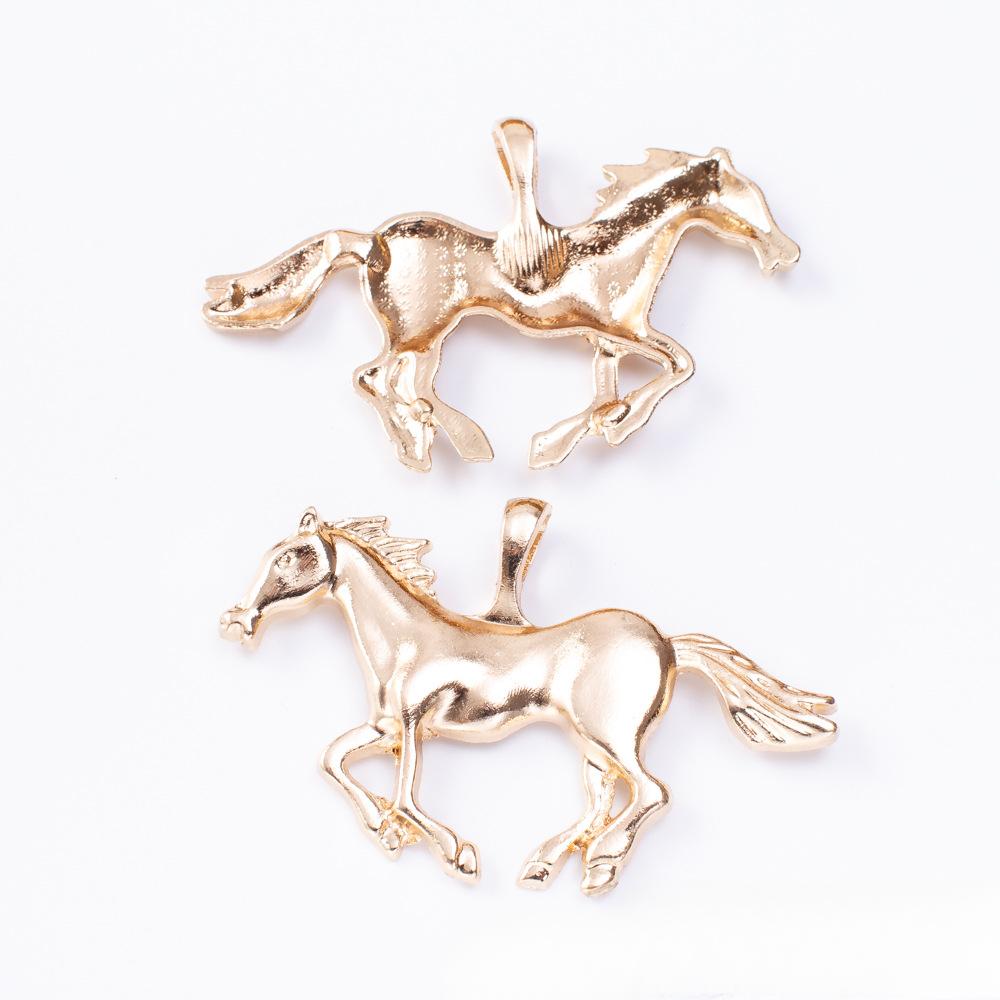DIY Jewelry Accessories Retro Zinc Alloy Horse Pendant Foreign Trade