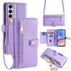 Umhängetasche für Samsung Galaxy S24 Ultra S24 Plus S23 FE M34 A25 A15 A35 A55 5G A05 A05S Geldbörse Klapphandyhülle mit Lanyard