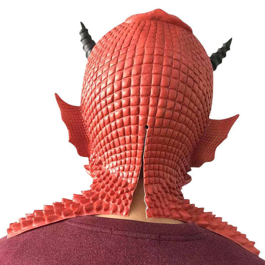 Ny Halloween Skrekk Cosplay Monster For Belial Maske Skummel Maskerade Maske Rød Maske