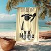 Custom Name Ultra-Soft Beach Towel with Shaun the Sheep Theme,Ideal for Pool - Camping, Diving - Perfect Travel Essential, Vibrant Beach Towel.