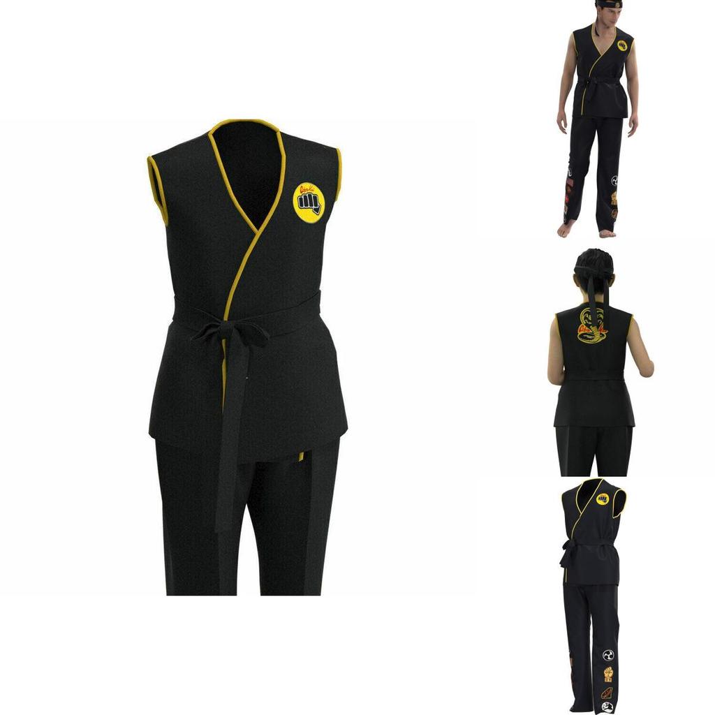 Costume Cosplay Karate Kid Cobra Kai Comodo Abbigliamento Taekwondo Per Halloween