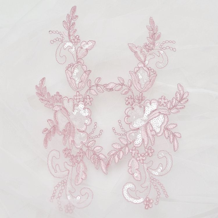 Lace Flower Lace Wedding Dress Head Jewelry Veil Handmade Diy Material Book White Sequin Applique Accessories