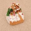 LED Illuminated Christmas Rotating Music Box Snow House Scene Ornament Battery Operated Desktop Decoration for Home