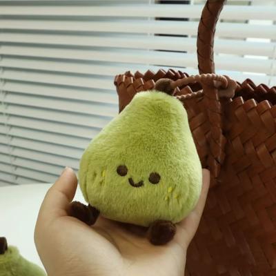 Llavero de Peluche Pera Deseo Cumplido Colgante de Fruta Rellena Suave y Lindo para Bolsos Mochilas Encanto de Teléfono Adorable y de la Suerte Regalo para Niñas