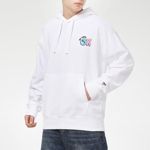PUMA Men's Autumn Solid Color Sweatshirt with Fun Print, White
