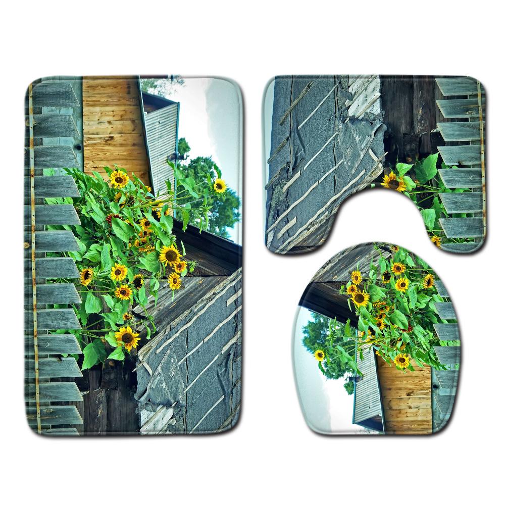 Zvířecí Toaleta Podložka na Podlahu Třídílná Koupelnová Třídílný Koberec Rohožka