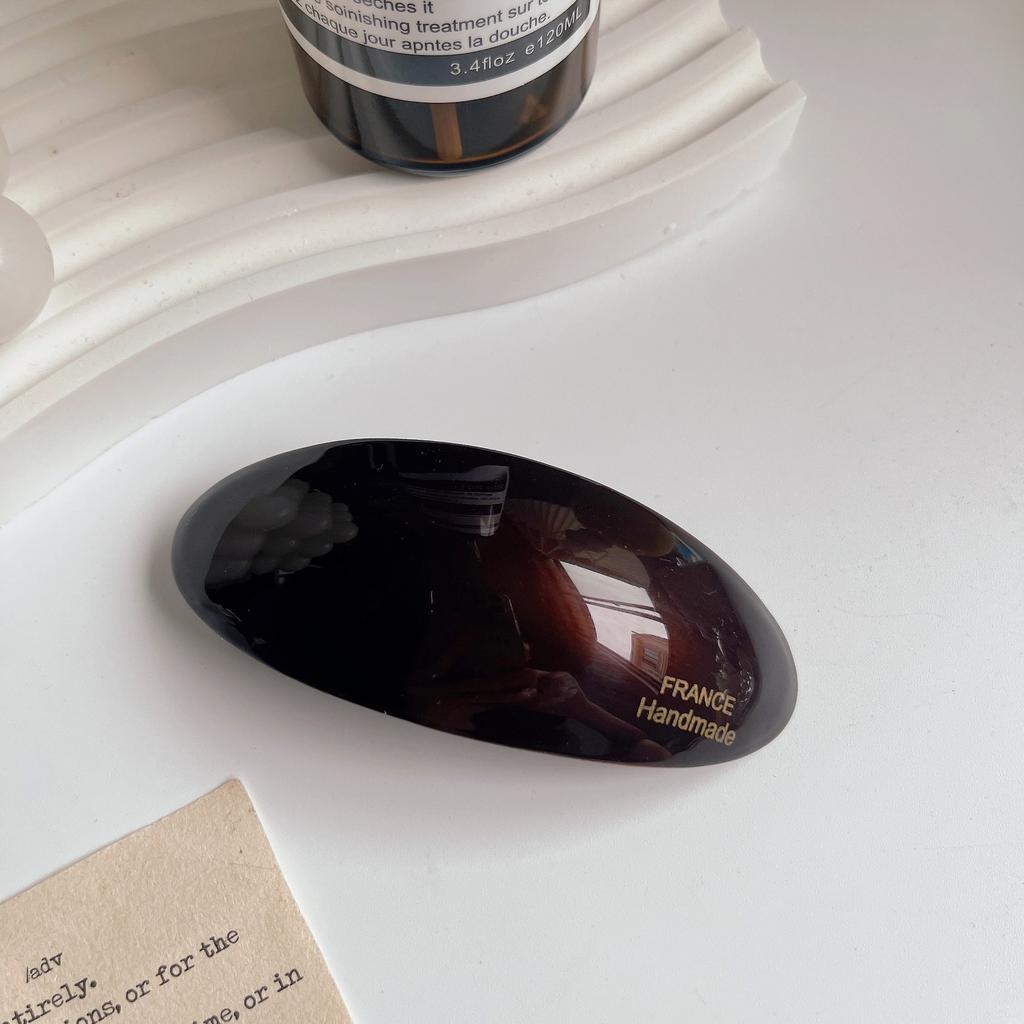 New High-end Spring Clip Korean France Acetate Ponytail Clip Hair Clip for Women Straight Clip