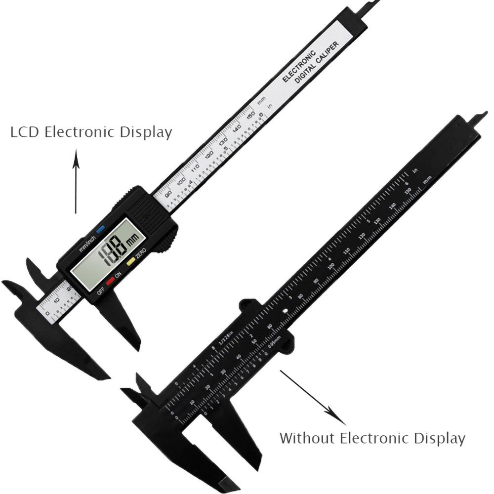 

100mm 150mm Electronic Digital Caliper Carbon Fiber Dial Vernier Caliper Gauge Micrometer Measuring Tool Digital Ruler