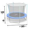 Garden Trampoline 6Ft/ With Inner Safety Net And Ladder, Neo-Sport