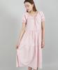 CATTLINE Romantic Shirred Long Dress (Pink)
