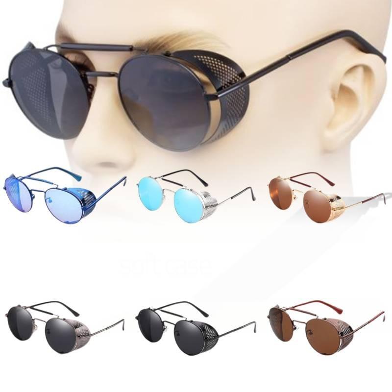 Vintage Steampunk Flip-up Sunglasses With Uv400 Protection Stylish Round Frame