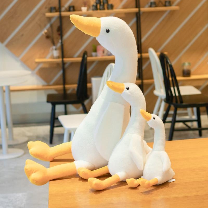 Favorite Toy Girls White 32-90Cm Cute Duck Plush Toy Stuffed Animal Big Goose Dolls Large Soft Sleeping Hug Pillow Xmas Birthday Gift