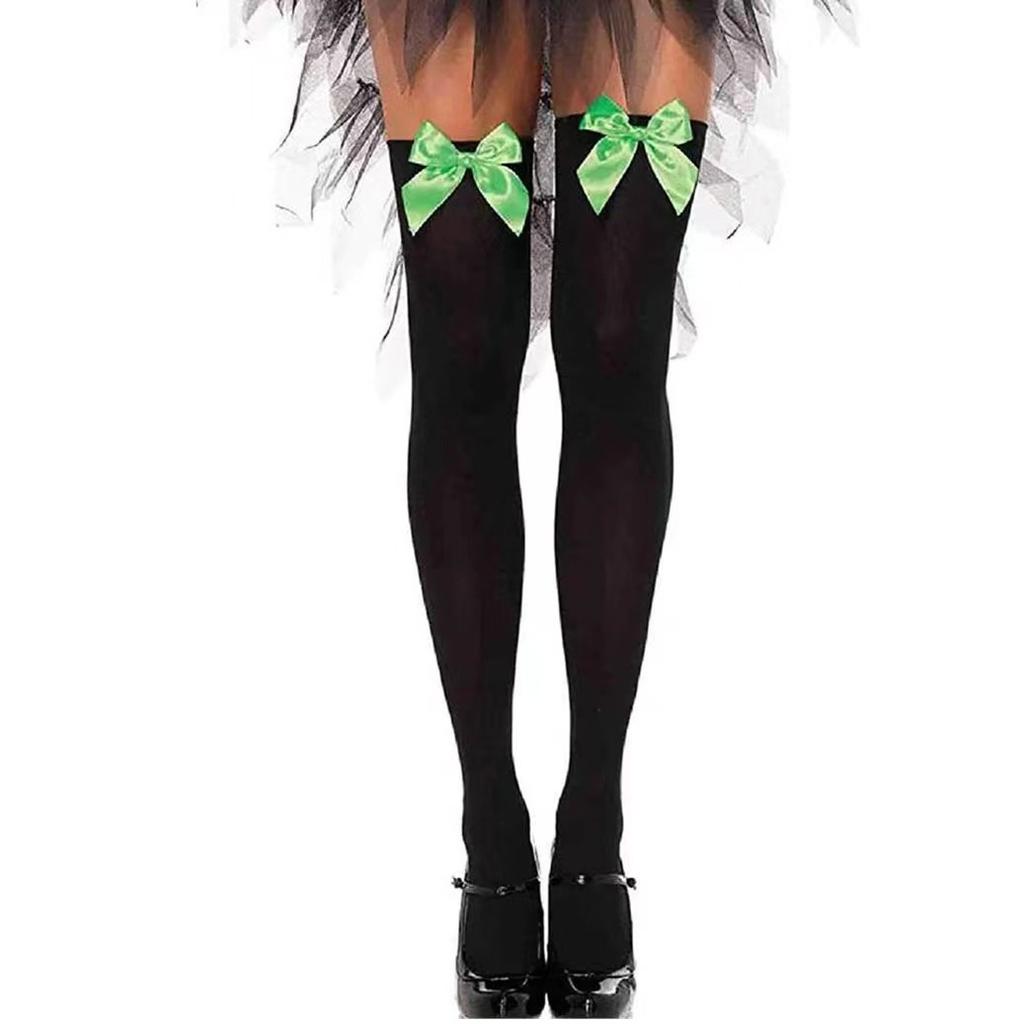 Japanese Bow Knee Socks Socks Jk Velvet Sexy High Tube Socks Stockings Black And White Medium Thick College Style