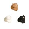 Cute Wooden Carving Ornament Decoration Mini Bear Statue Cuddly Wooden Bear Figurines  Gift