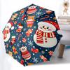 1pc Christmas Ornaments Automatic Folding Umbrella - Portable Collapsible Design, 8-Rib Iron Frame, Durable Fabric Yy251125182