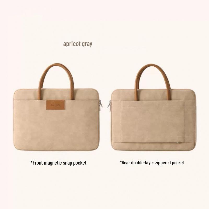 

Premium Business Laptop Briefcase for Apple, Huawei, Lenovo - Unisex Handbag Small (fits 13-14 inch) абрикосовий/сірий колір