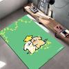 Green Cartoon Carpet with Cute Animal Design and Star Accents Suitable for Use As an Anti-slip for Living Room Bedroom Sofas