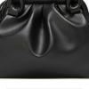 Women's Large Capacity PU Pleated Shoulder Bag Multifunctional Elegant Daily Party Travel Handbag Black One Size