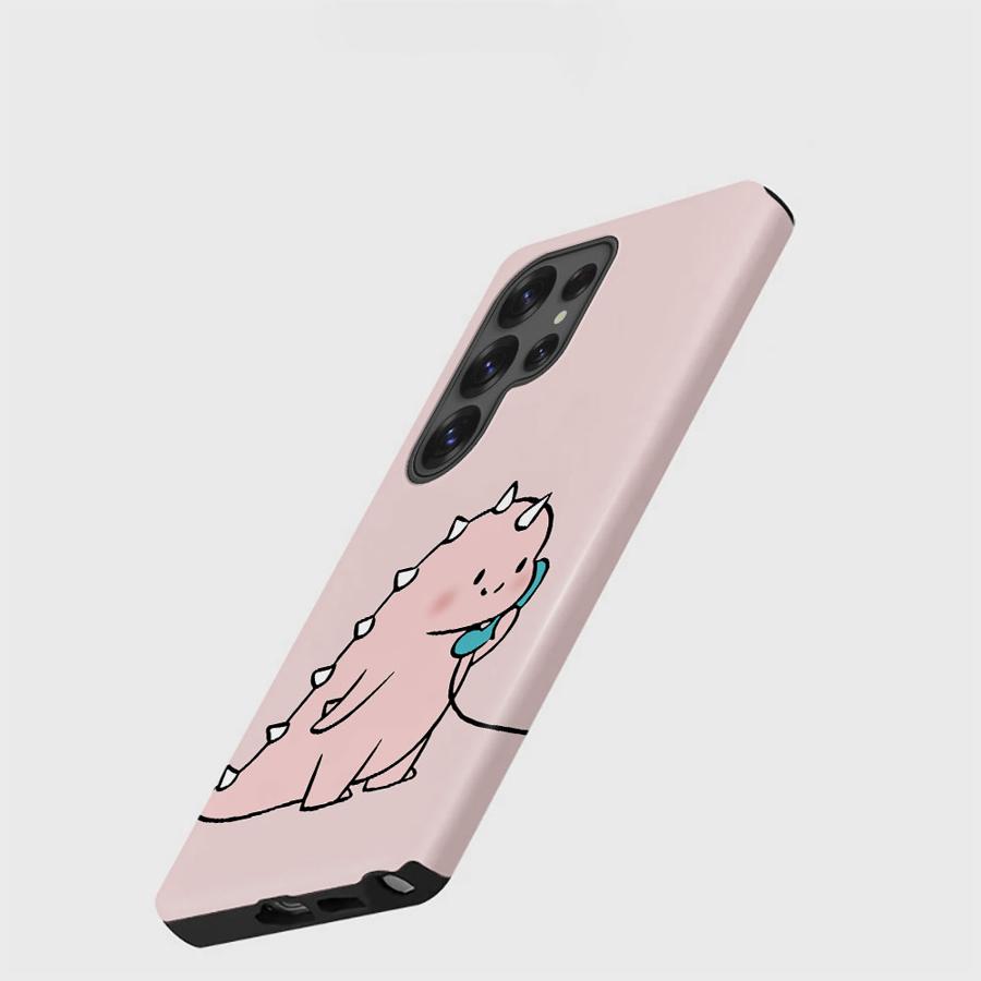 Couple Little Dinosaurs Soft Cover Capa Phone Case for Samsung Galaxy S25 S25Ultra S20 FE A26 S23Ultra S24 Ultra A16 A56 S23 A36