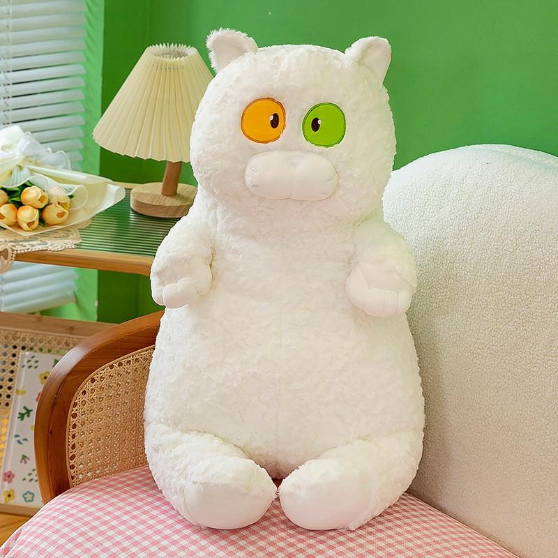 Plush Cat Toy With Three Color Eyes Soft Toy For Kids And Gift