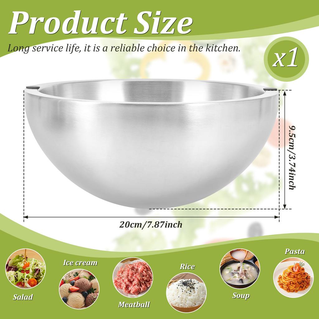 Stainless Steel Salad Bowls Egg Flour Mixing Basin Fruit Vegetable Noodle Container for Kitchen Tableware Baking Tool