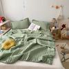 Korean Ruffles Quilted Summer Comforter Set Soft Skin-friendly Thin Blanket High Quality Princess Pleated Quilts
