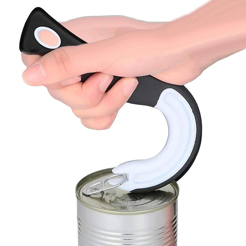 Ring Pull Can Opener J Shaped Jar Lid Opener Multifunction Can Opener Easy Grip Ring Pull Tab Cans Tins Bottles Kitchen Tools